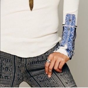 Free People Patterned Jeans Size 27